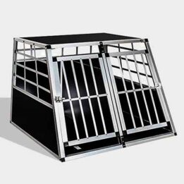 Aluminum Large Double Door Dog cage 65a 06-0773 petclothesfactory.com
