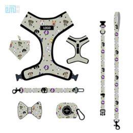 Pet harness factory new dog leash vest-style printed dog harness set small and medium-sized dog leash 109-0022 petclothesfactory.com