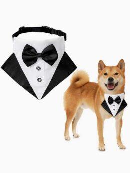 Wedding suit pet drool towel dog collar pet triangle towel pet bow tie wedding suit triangle towel 118-37007 petclothesfactory.com