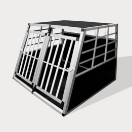 Aluminum Small Double Door Dog cage 89cm 75a 06-0772 petclothesfactory.com