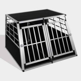 Aluminum Dog cage size 104cm Large Double Door Dog cage 65a 06-0775 Pet products factory wholesaler, OEM Manufacturer & Supplier petclothesfactory.com