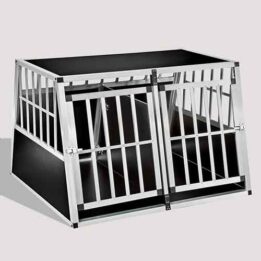 Aluminum Dog cage Large Double Door Dog cage 75a 104 06-0777 petclothesfactory.com