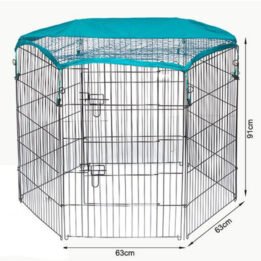 Outdoor Wire Pet Playpen with Waterproof Cloth Folable Metal Dog Playpen 63x 91cm 06-0116 petclothesfactory.com