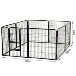 80cm Large Custom Pet Wire Playpen Outdoor Dog Kennel Metal Dog Fence 06-0125 petclothesfactory.com