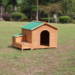Novelty Custom Made Big Dog Wooden House Outdoor Cage petclothesfactory.com