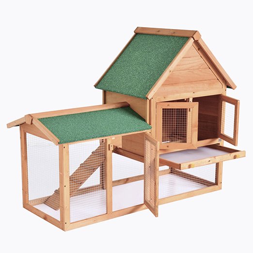 Big Wooden Rabbit House Hutch Cage Sale For Pets 06-0034 Rabbit Cage & Wood, Wooden Rabbit House 06-0034
