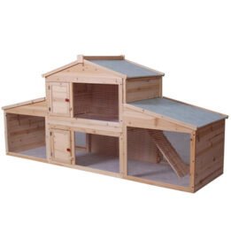 Large Wood Rabbit Cage Fir Wood Pet Hen House petclothesfactory.com