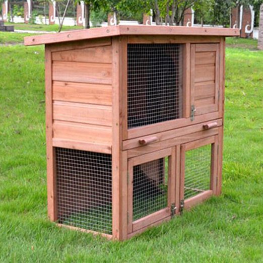 Wholesale Large Wooden Rabbit Cage Outdoor Two Layers Pet House 145x 45x 84cm 08-0027 Chicken Cage: Wooden Hen Coop Egg House large wooden pet house