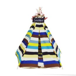 Dog Cat Teepee: Luxury Foldable Cotton Fabric Tent For Pets 06-0940 petclothesfactory.com
