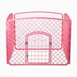 Custom outdoor pp plastic 4 panels portable pet carrier playpens indoor small puppy cage fence cat dog playpen for dogs petclothesfactory.com