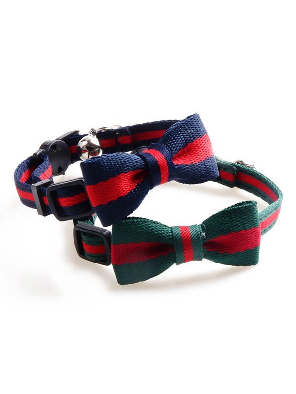 Manufacturer Wholesale Classic Color Plaid Design Cat Collar With Bowknot Bell 06-1610 Pet products factory wholesaler, OEM Manufacturer & Supplier petclothesfactory.com