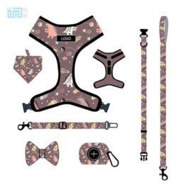 Pet harness factory new dog leash vest-style printed dog harness set small and medium-sized dog leash 109-0010 petclothesfactory.com