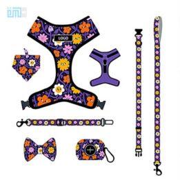 Pet harness factory new dog leash vest-style printed dog harness set small and medium-sized dog leash 109-0021 petclothesfactory.com