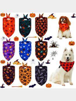 Halloween pet drool towel cat and dog scarf triangle towel pet supplies 118-37017 petclothesfactory.com