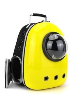 Yellow upgraded side opening cat backpack 103-45013 www.petclothesfactory.com