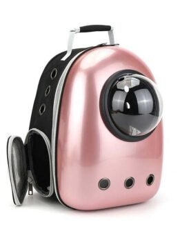 Rose gold upgraded side opening pet cat backpack 103-45016 petclothesfactory.com