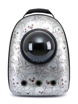 Silver Bear Upgraded Side-Opening Pet Cat Backpack 103-45024 petclothesfactory.com