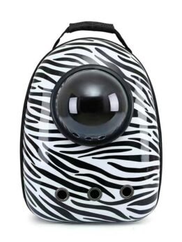 Zebra pattern upgraded side opening pet cat backpack 103-45025 petclothesfactory.com