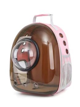 Brown pet cat backpack with hood 103-45039 www.petclothesfactory.com