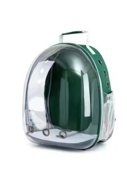 Transparent green pet cat backpack with side opening 103-45057 petclothesfactory.com
